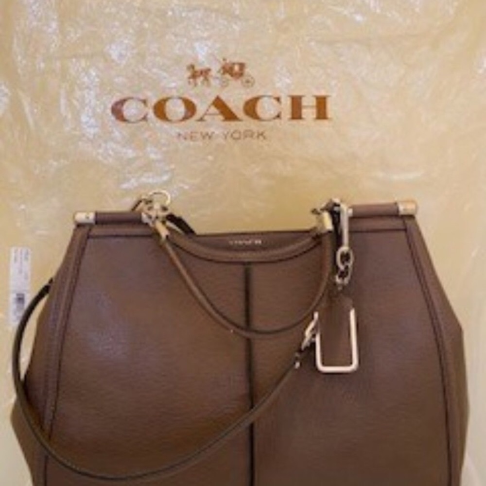 Coach Madison Caroline Leather Textured Satchel